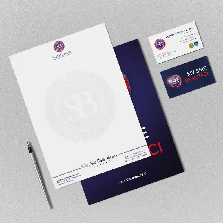 Návrh identity pre spoločnosť StarBrokers
